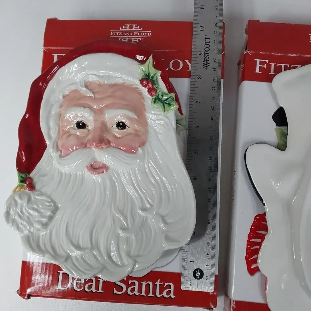 Fitz‎ and Floyd Snowman Christmas Candy Canape Plate Dish 9